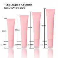 New Trend Valentine Special Plastic Squeeze Lip Balm Tube Lip Gloss Tube with Jelly-like Soft Donut-shaped Silicone Applicator